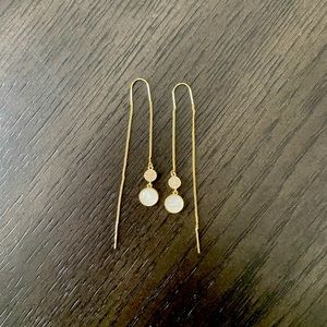 $20 OR FREE NWOT 14K Gold Plated Cubic Zirconia Long Line Earrings